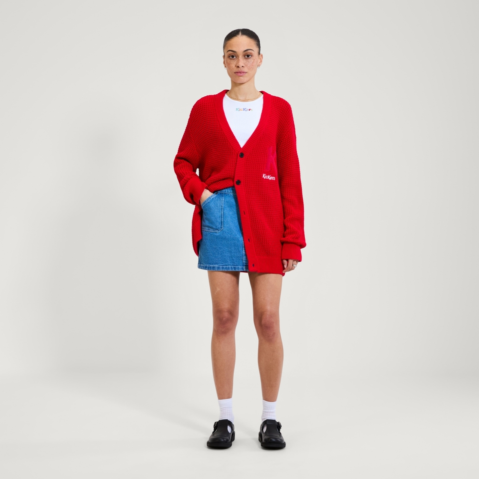 Adult Unisex Kickers Classic Cardi Red