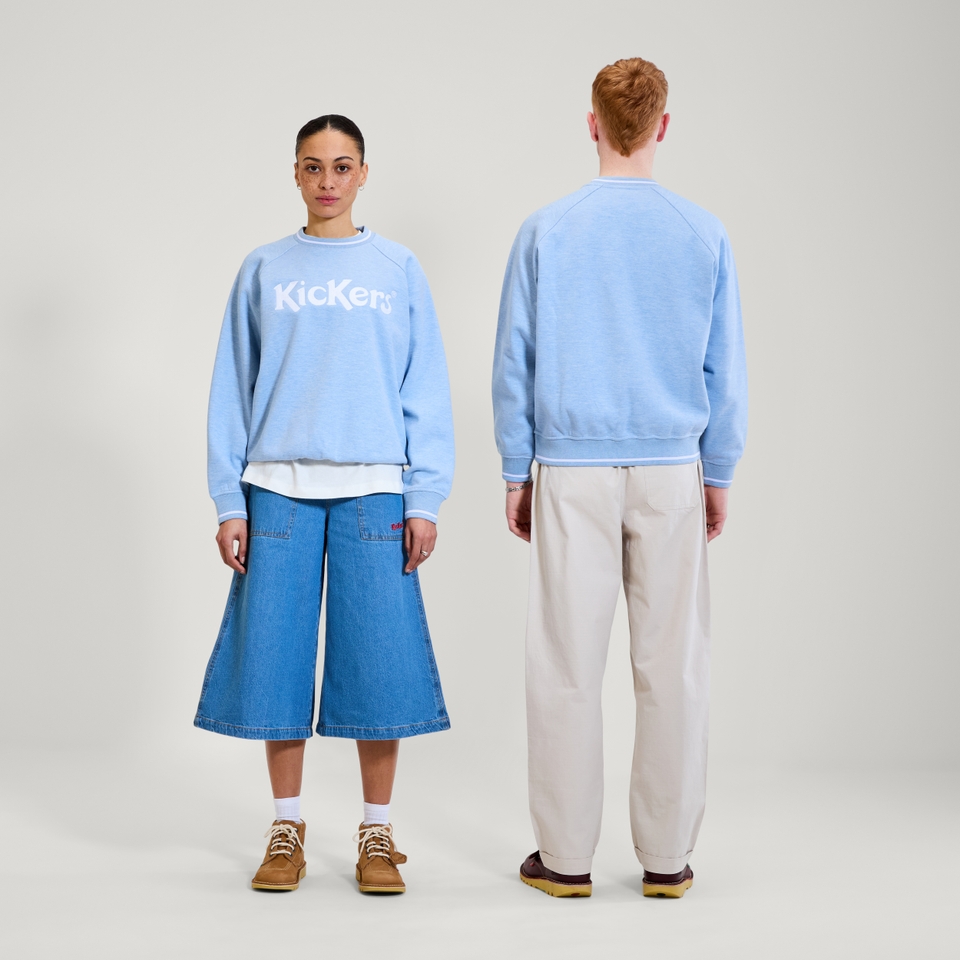 Adult Unisex Kicker Classic Crew Sweatshirt Blue