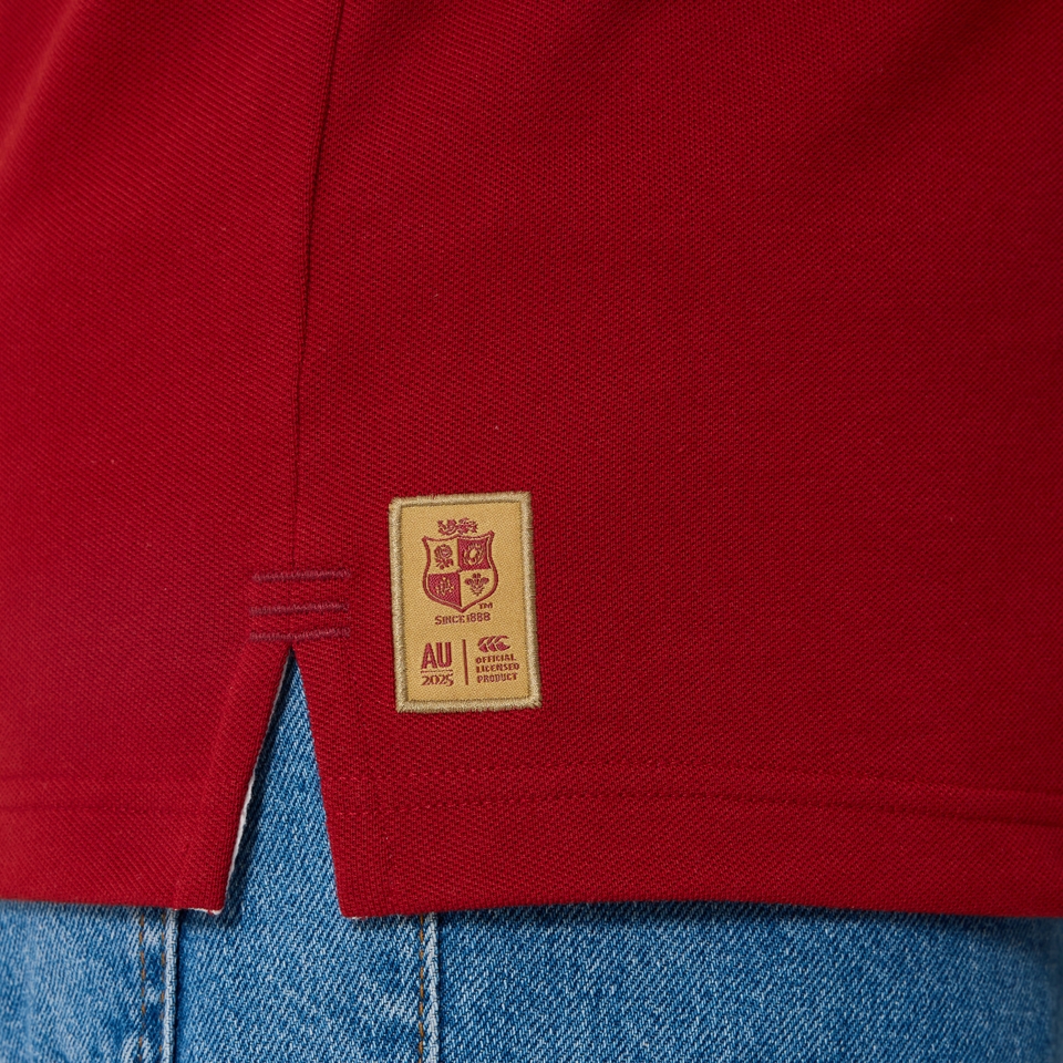 MENS BRITISH & IRISH LIONS THE CLASSICS SHORT SLEEVE POLO SHIRT RED
