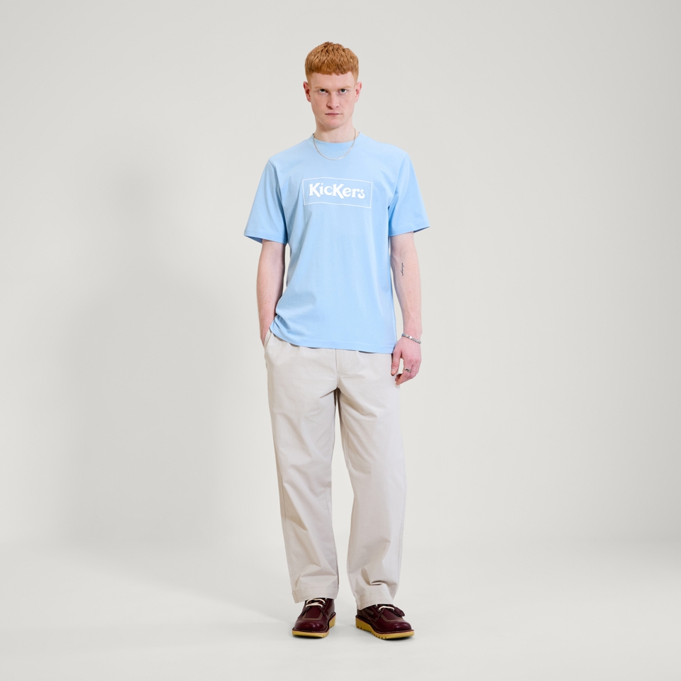Adult Mens Kickers Classic Box Tee Blue