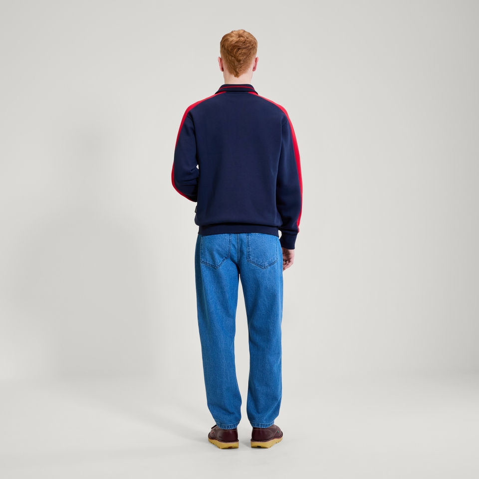Adult Mens Kickers Classic Zip Through Knit Navy