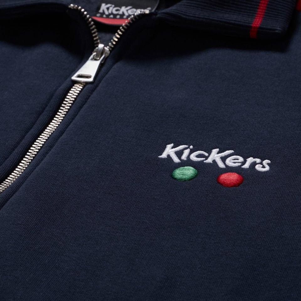 Adult Mens Kickers Classic Zip Through Knit Navy