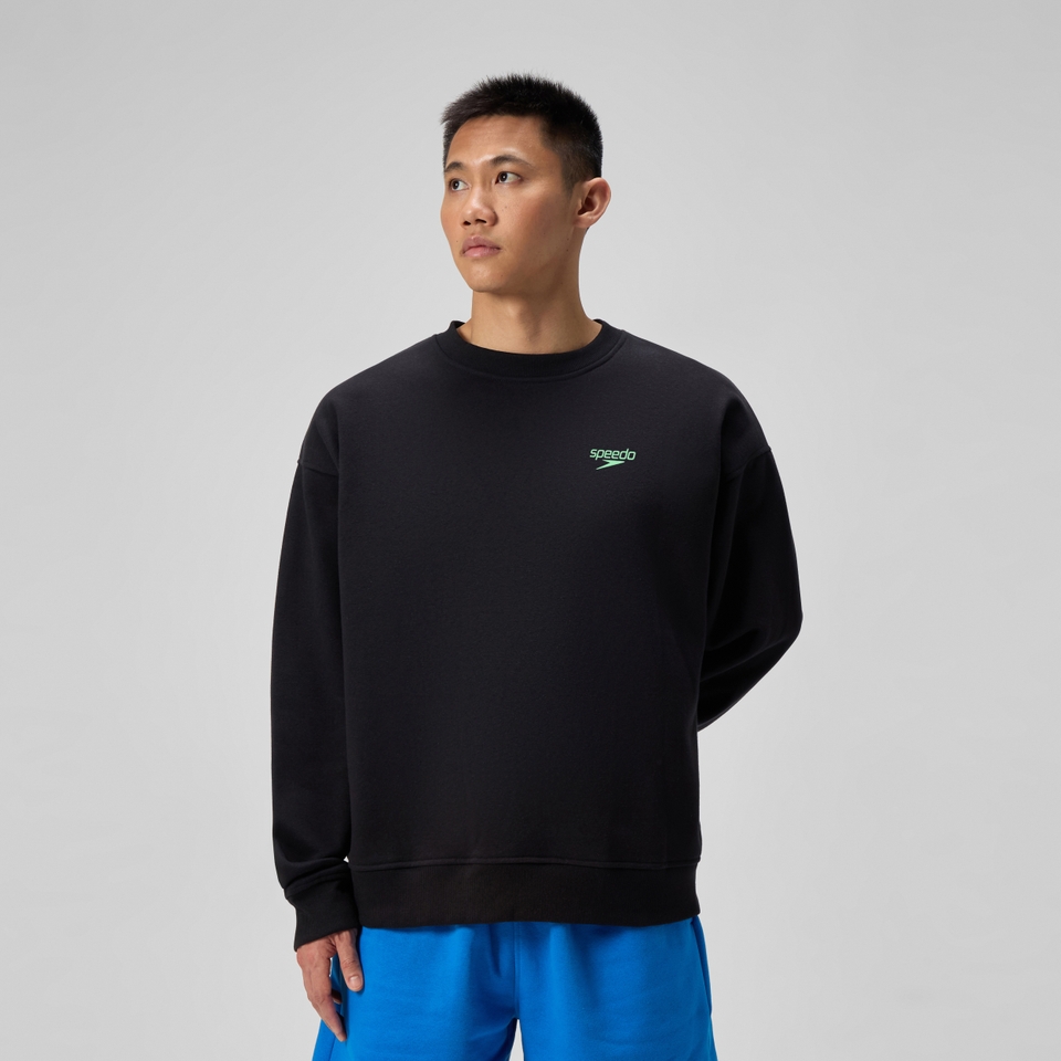 Unisex Team Event Fleece Crew Neck Black