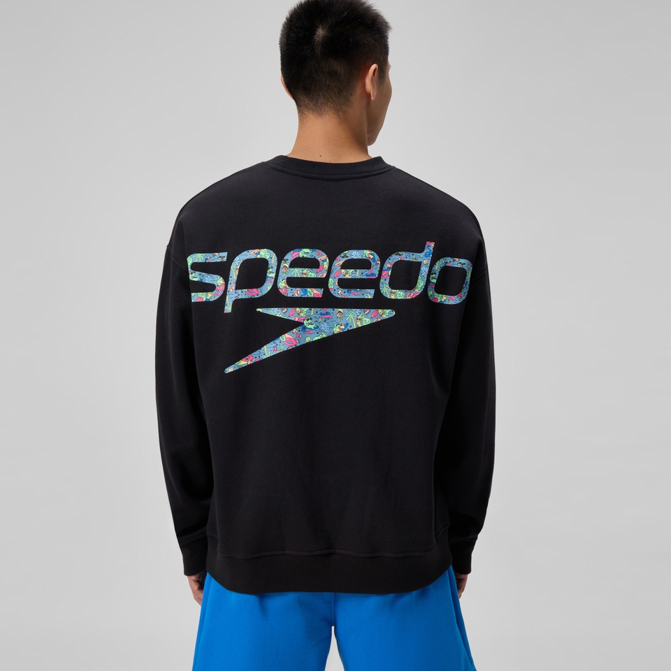 Unisex Team Event Fleece Crew Neck Black