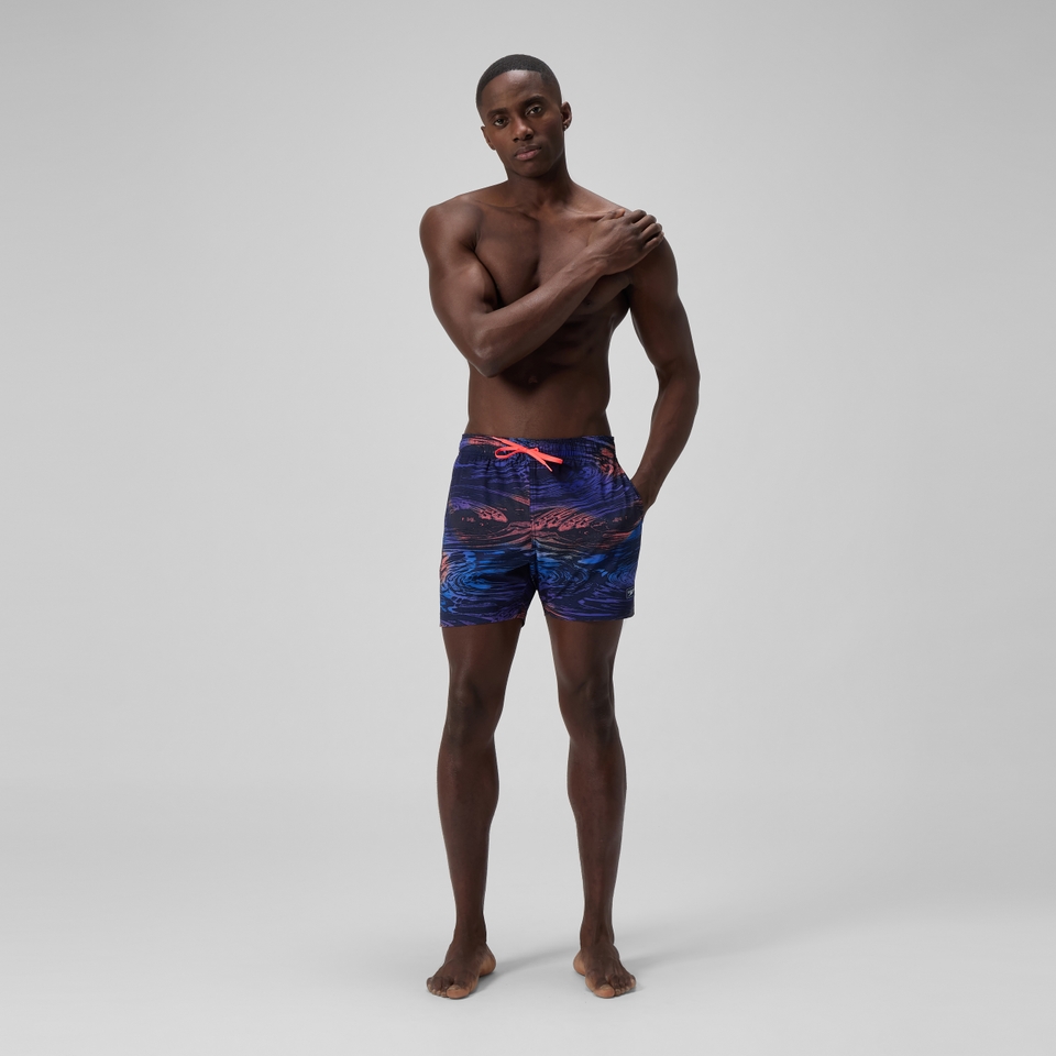 Men's Redondo Edge Printed 16" Swim Trunks Blue