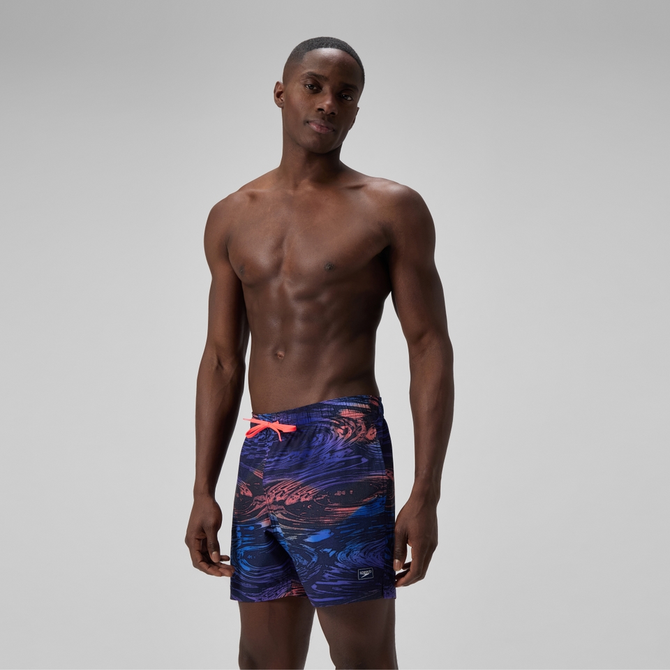 Men's Redondo Edge Printed 16" Swim Trunks Blue