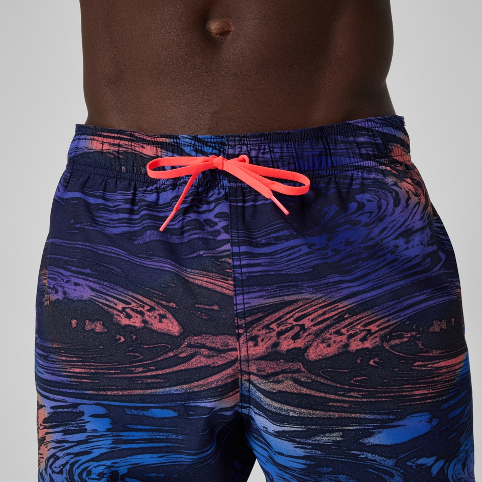 Men's Redondo Edge Printed 16" Swim Trunks Blue