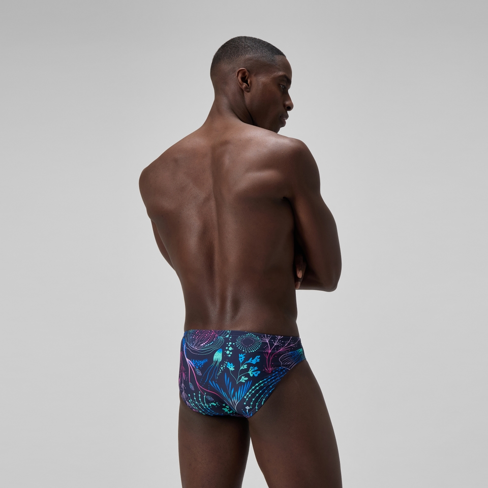Men's Printed 2" Brief Navy/Pink