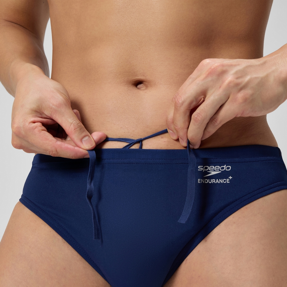 Slip de bain Homme uni bleu marine
