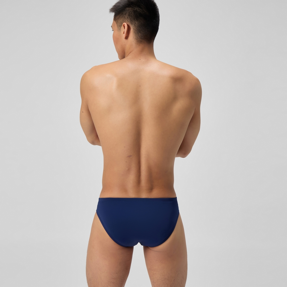 Slip de bain Homme uni bleu marine