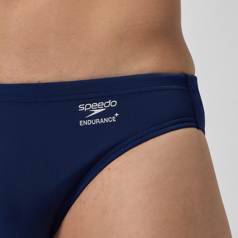 Slip de bain Homme uni bleu marine
