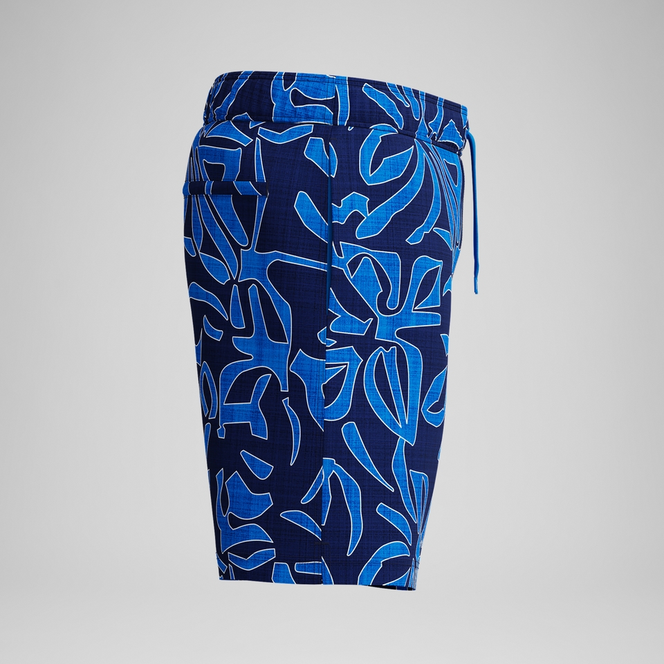 Men's Redondo Edge Printed 18" Swim Trunks Blue