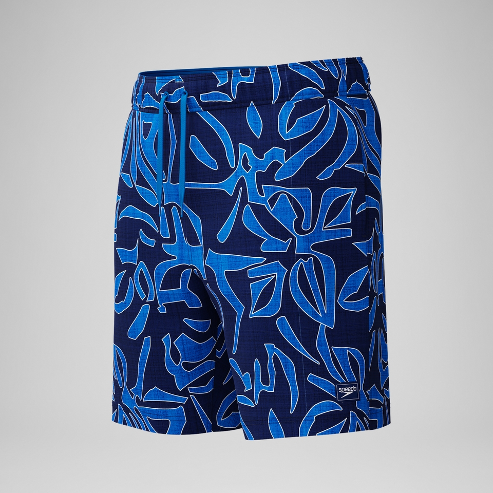 Men's Redondo Edge Printed 18" Swim Trunks Blue