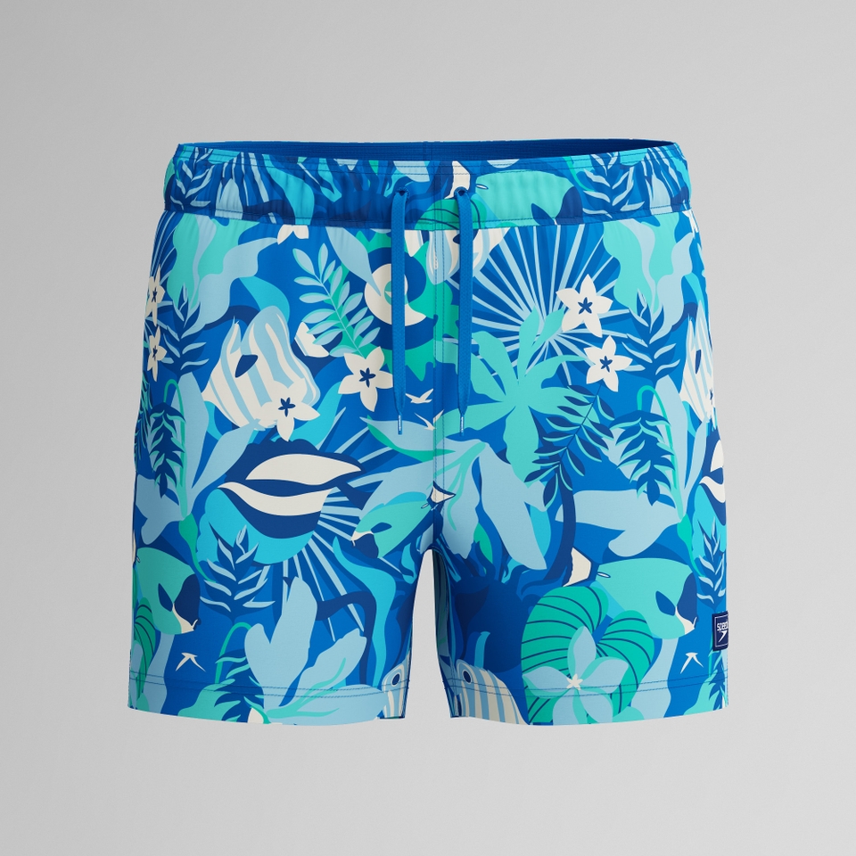 Men's Redondo Edge Printed 14" Swim Trunks Blue
