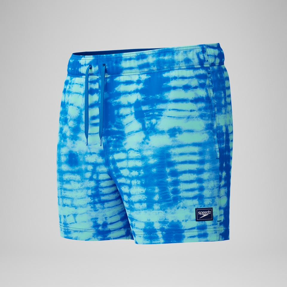 Men's Redondo Edge Printed 14" Swim Trunks Blue