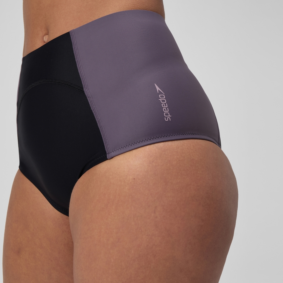 Women's Colorblock Boyleg Bottom Black/Dark Gray