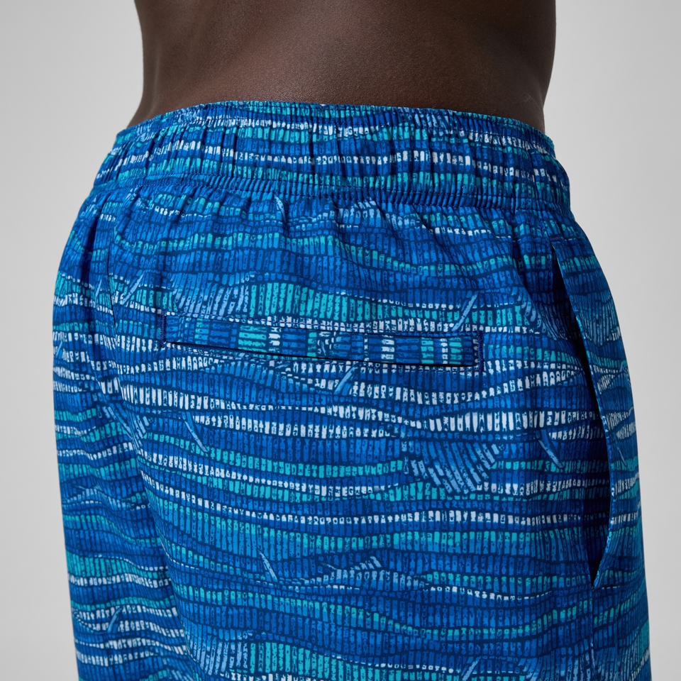 Herren Redondo Edge Badeshorts 40 cm mit Print Blau