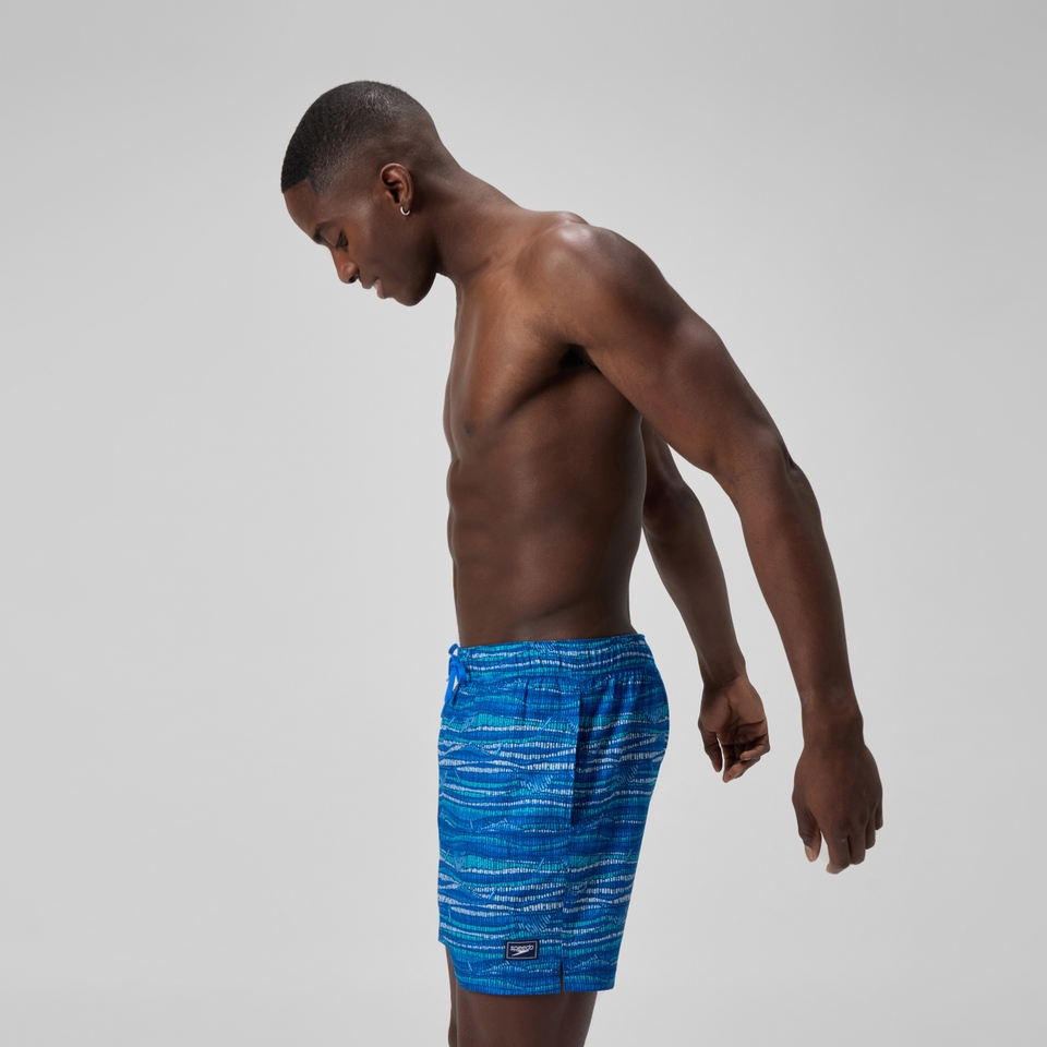 Herren Redondo Edge Badeshorts 40 cm mit Print Blau