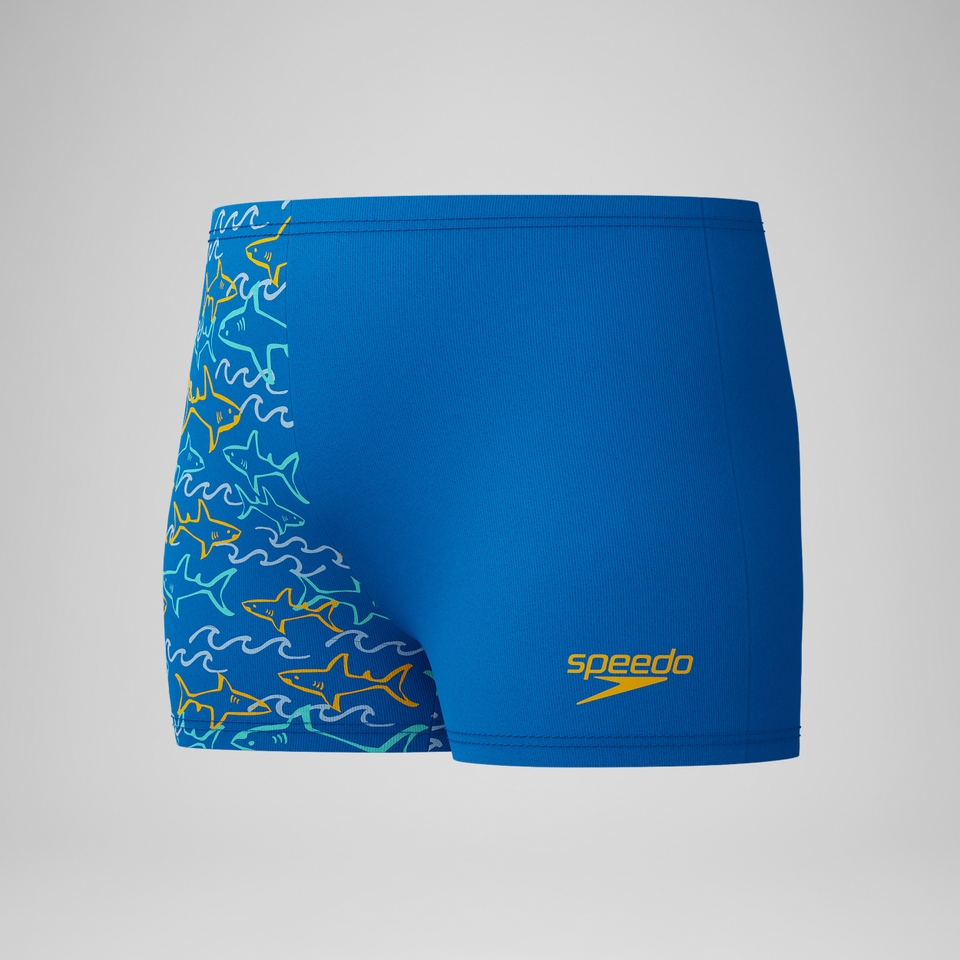 Infant Boys Learn to Swim Allover Square Leg Blue/Yellow