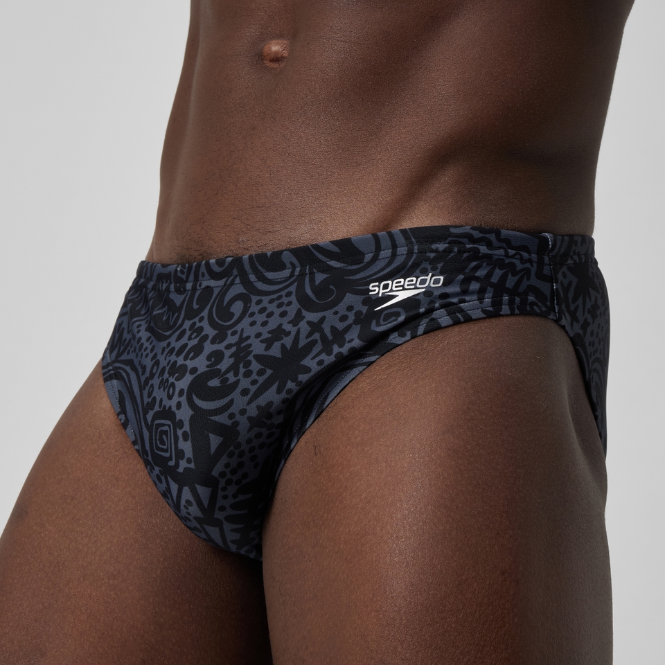 Men's Printed 5cm Brief Grey