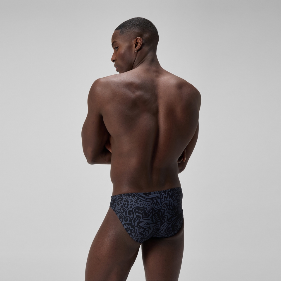 Men's Printed 5cm Brief Grey