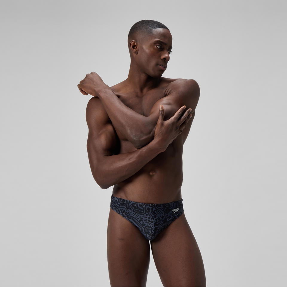 Men's Printed 5cm Brief Grey