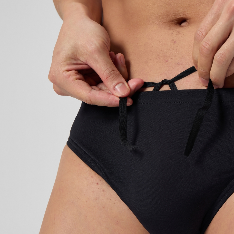 Herren Solid Badehose Schwarz