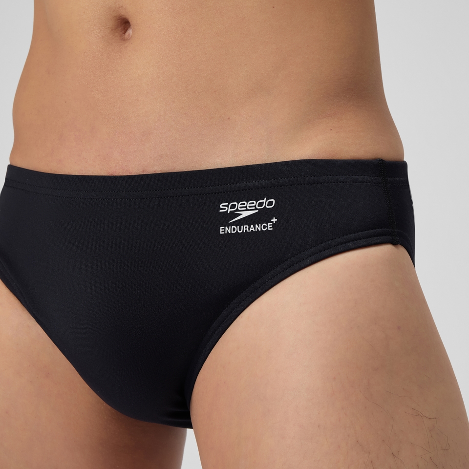 Herren Solid Badehose Schwarz