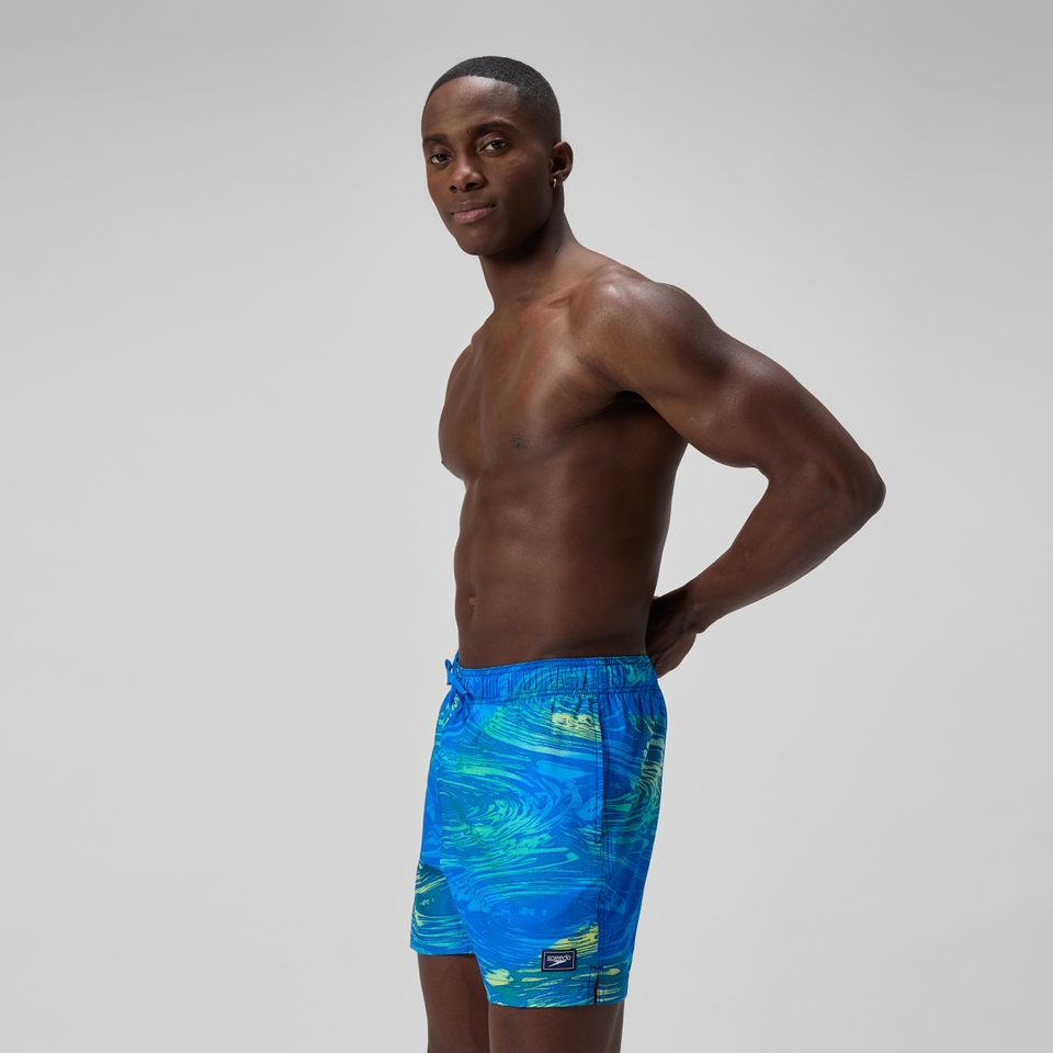 Men's Redondo Edge Printed 40cm Swim Shorts Blue/Green