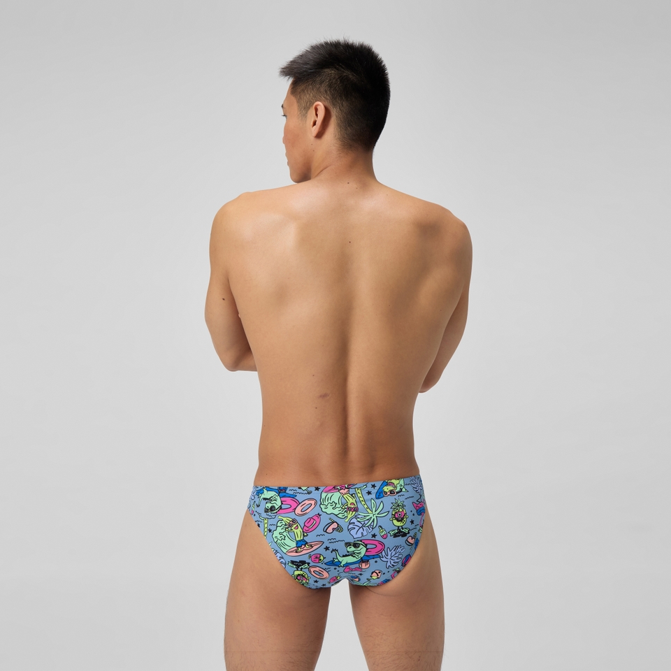 Men's Club Training Printed Brief Blue/Green