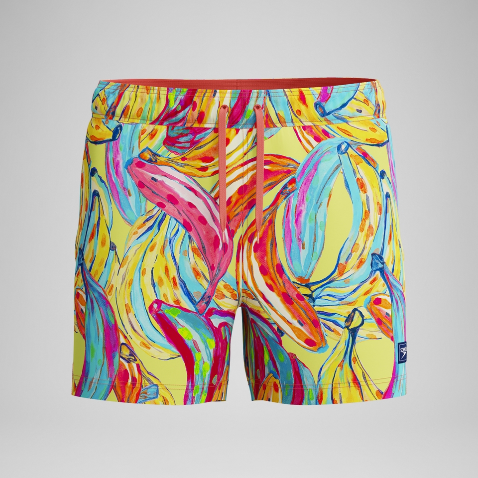 Men's Redondo Edge Printed 14" Swim Trunks Orange/Green