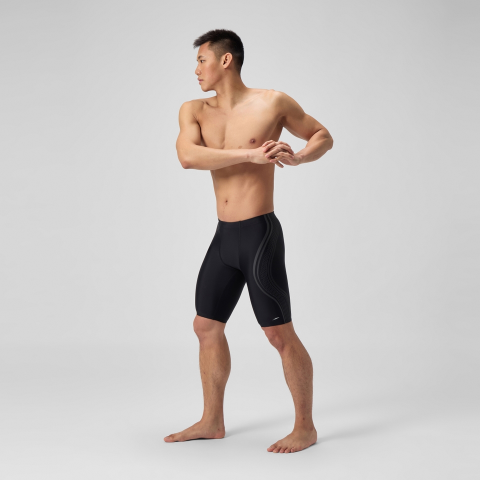 Men's Printed V Class Movement Jammer Black