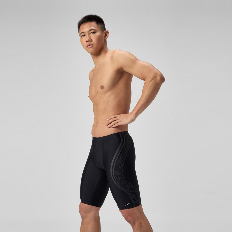 Men's Printed V Class Movement Jammer Black