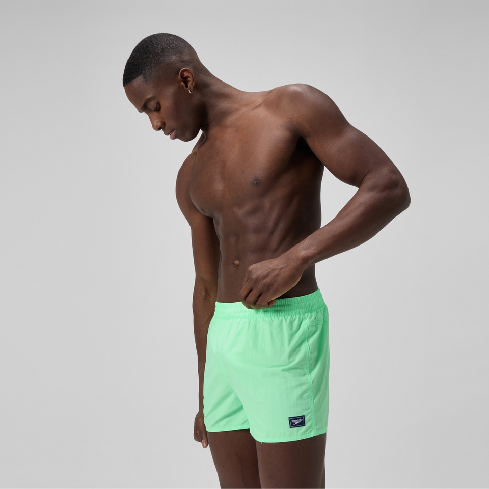 Herren Retro Solid Badeshorts 33 cm Grün
