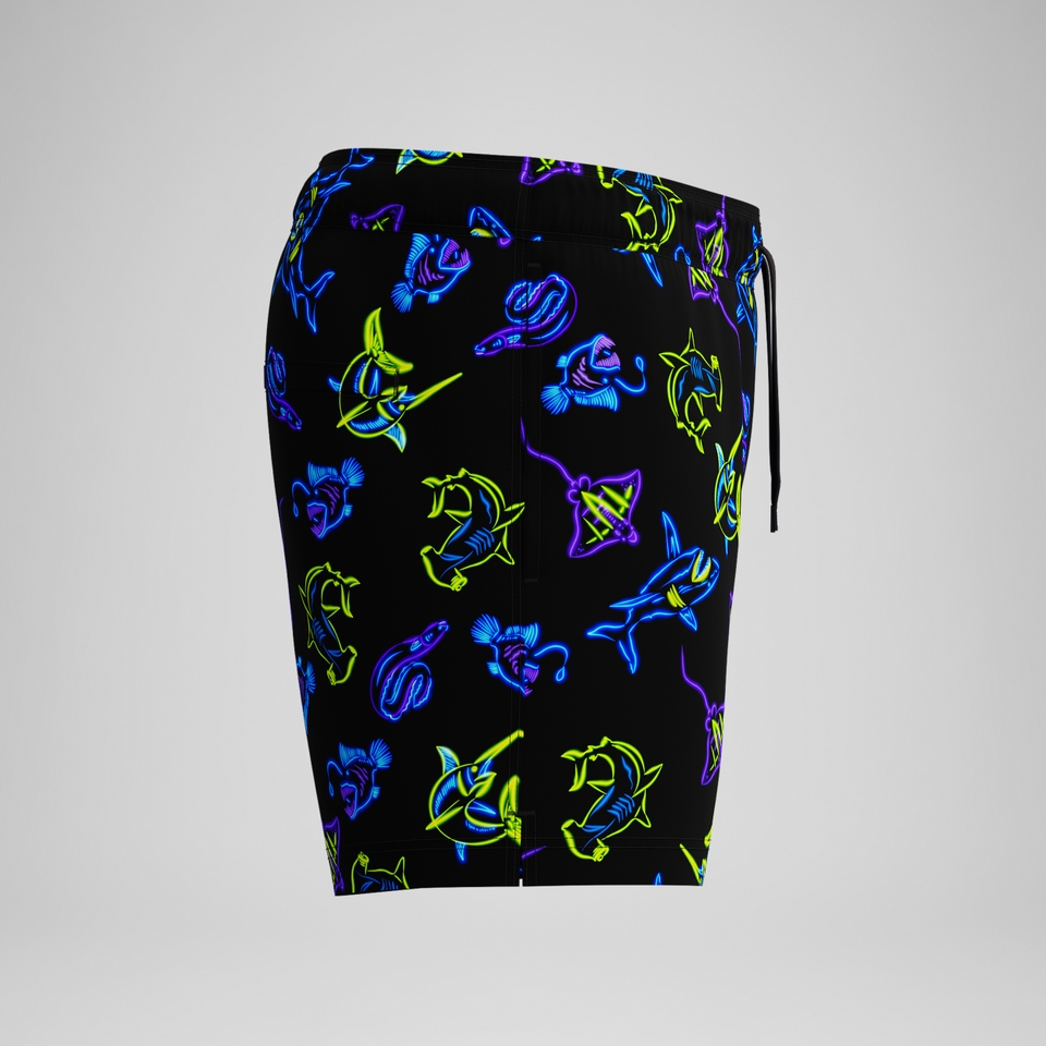 Men's Redondo Edge Printed 14" Swim Trunks Navy