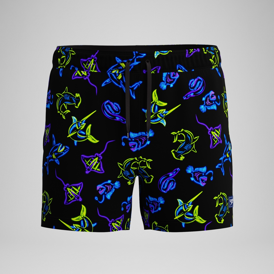 Men's Redondo Edge Printed 14" Swim Trunks Navy