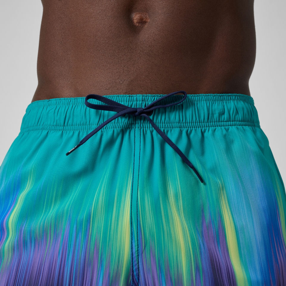Herren Redondo Edge Badeshorts 40 cm mit Print Grün/Blau