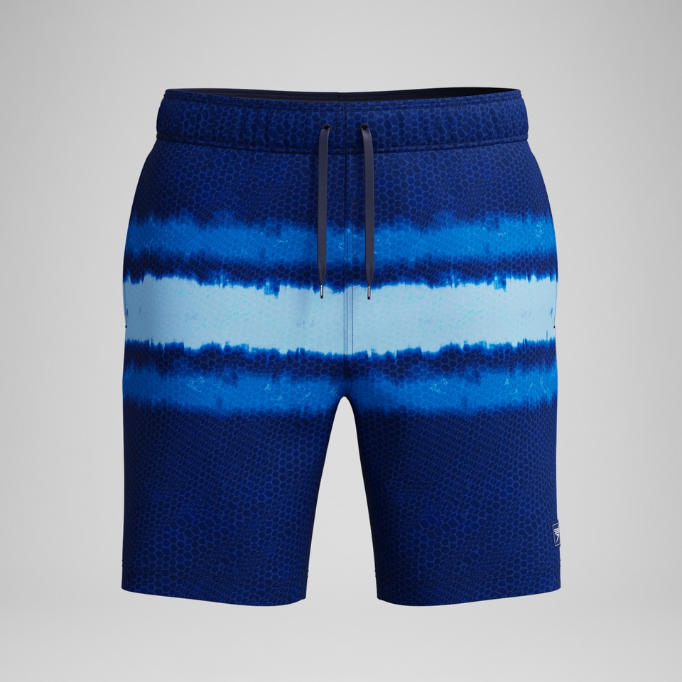 Men's Redondo Edge Printed 18" Swim Trunks Navy/Blue