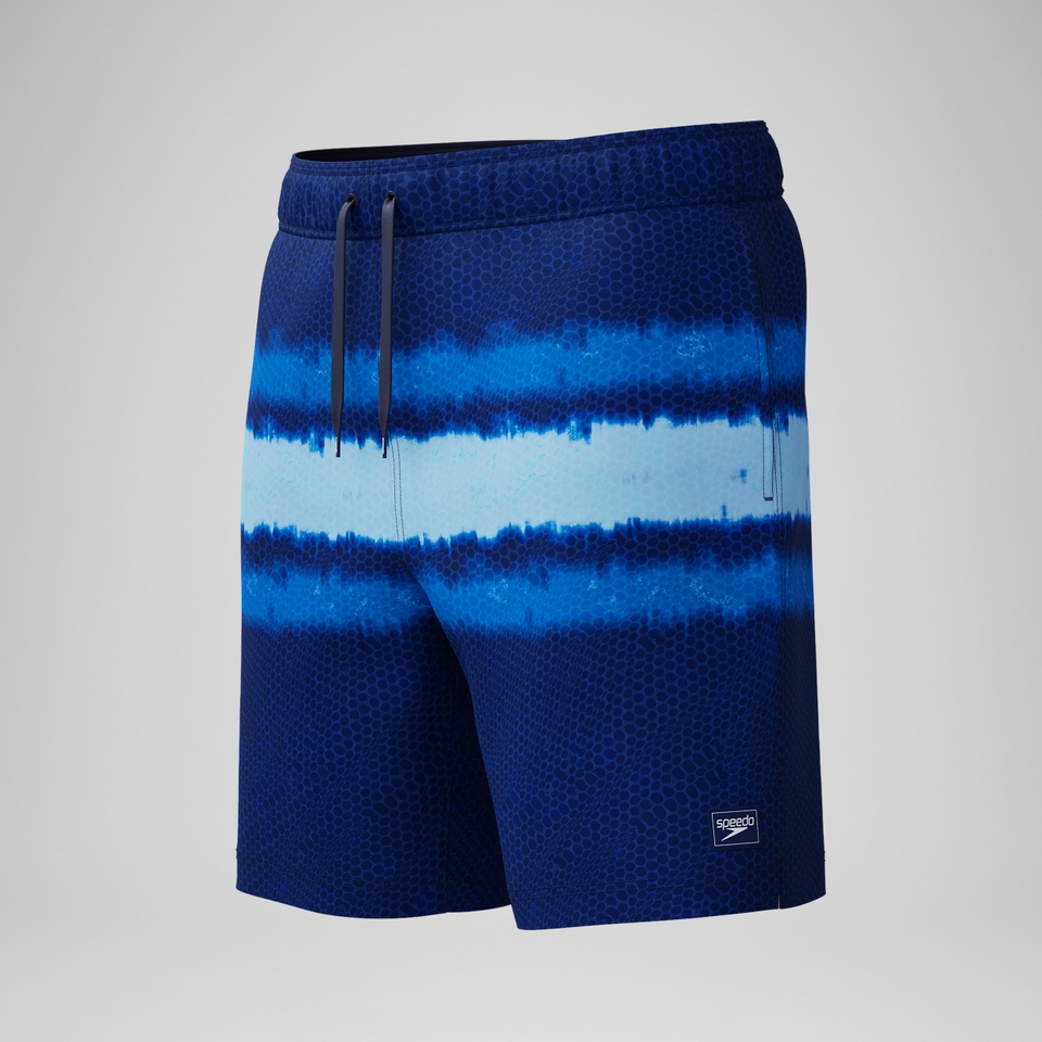 Men's Redondo Edge Printed 18" Swim Trunks Navy/Blue