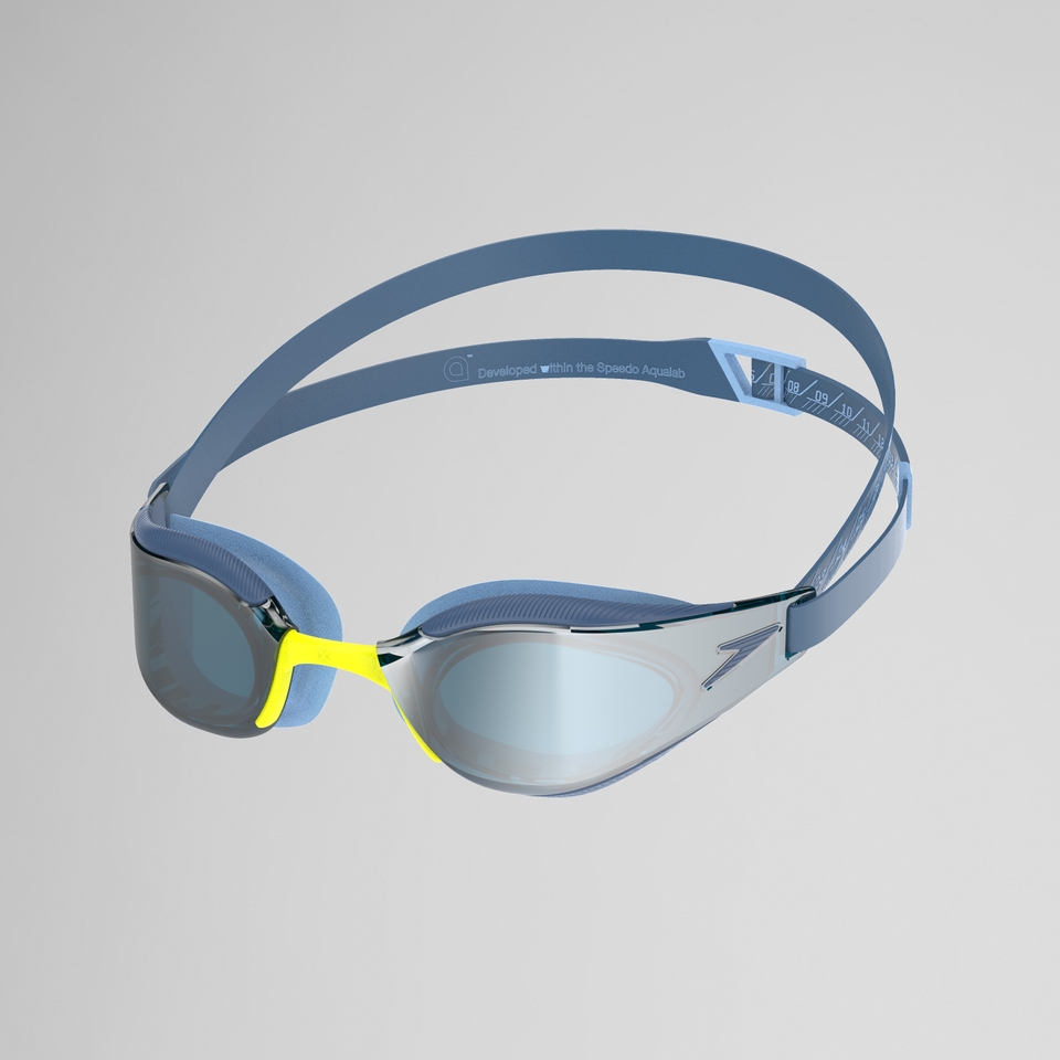 Erwachsene Fastskin Hyper Elite verspiegelte Schwimmbrille Blau/Silber