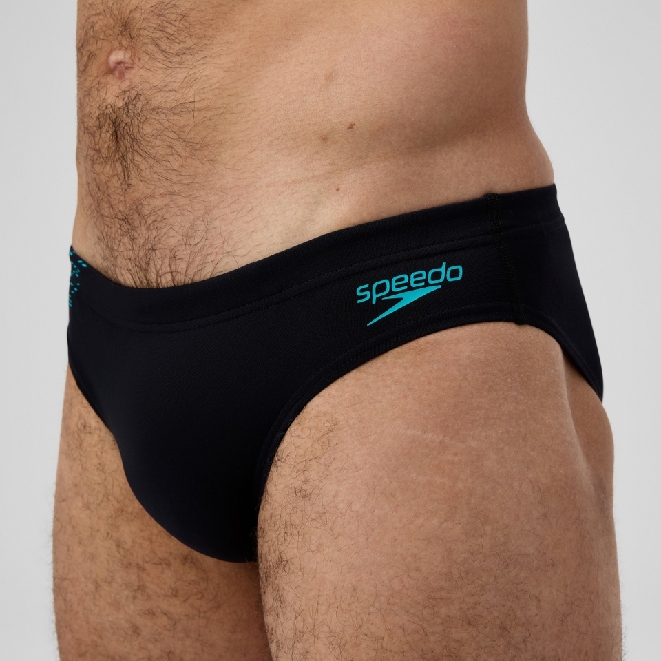 Herren Endurance+ MAX Tech Panel Badehose 7 cm Schwarz