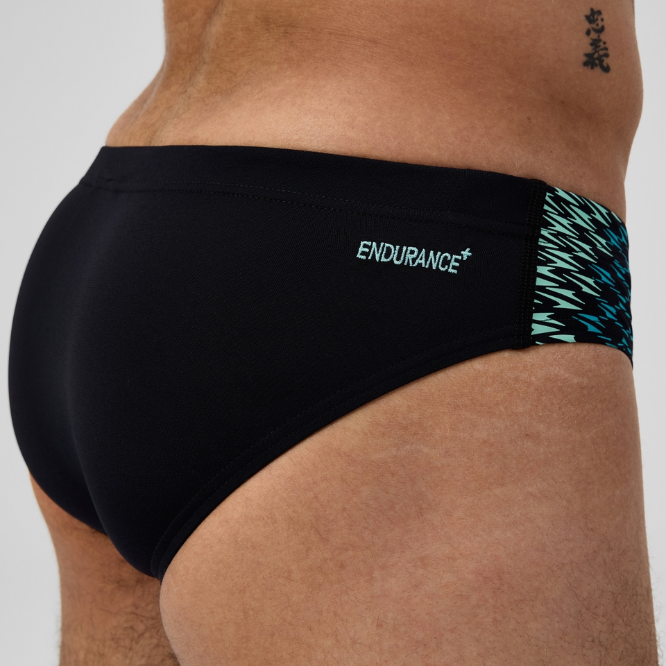 Herren Endurance+ MAX Tech Panel Badehose 7 cm Schwarz