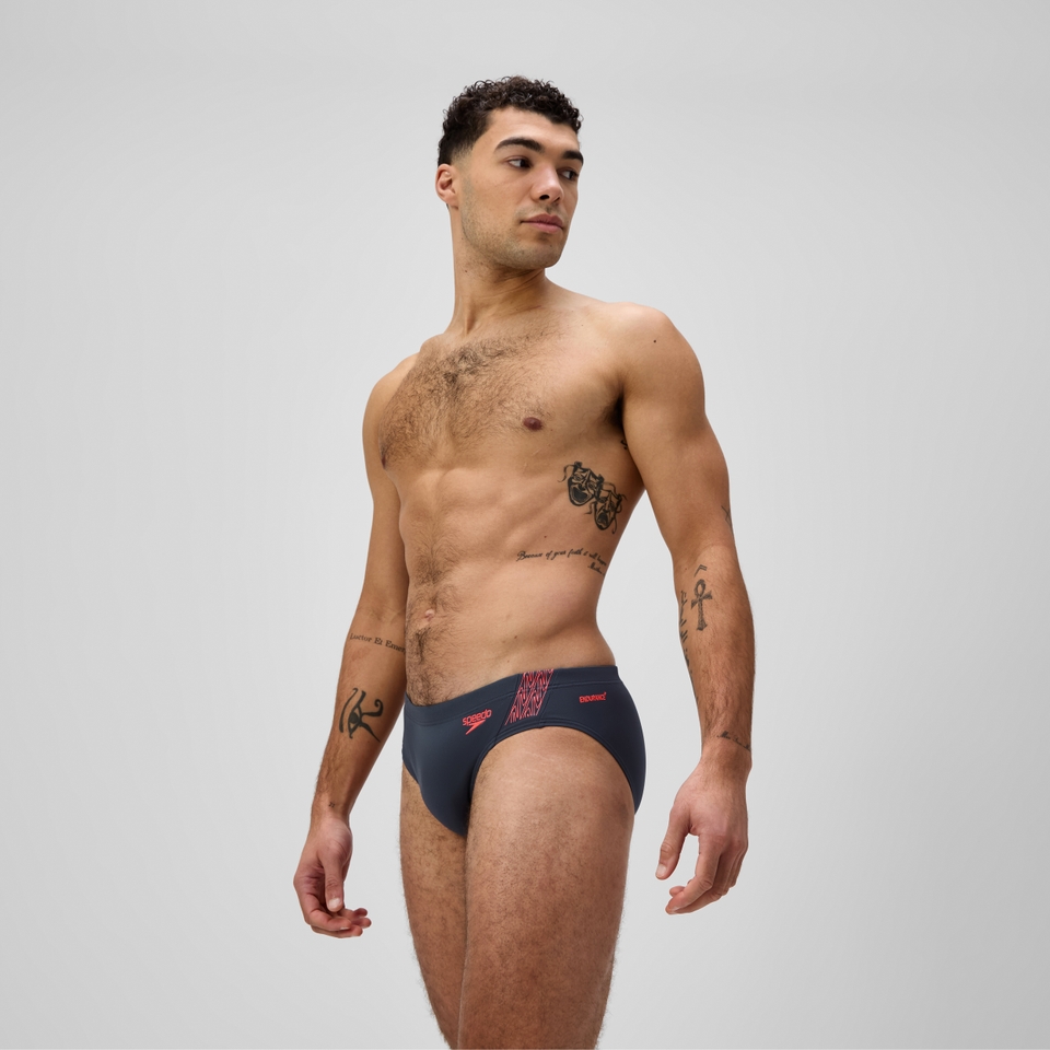 Slip de bain Homme Hyperboom Splice gris/orange