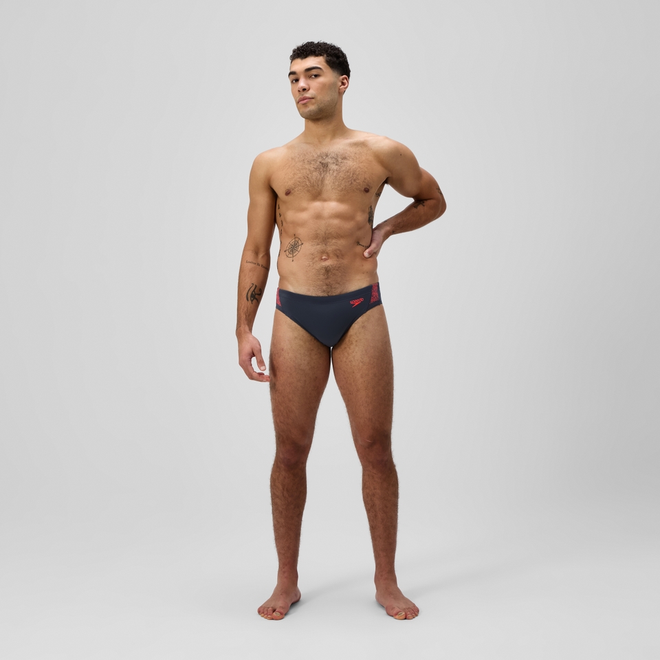Slip de bain Homme Hyperboom Splice gris/orange