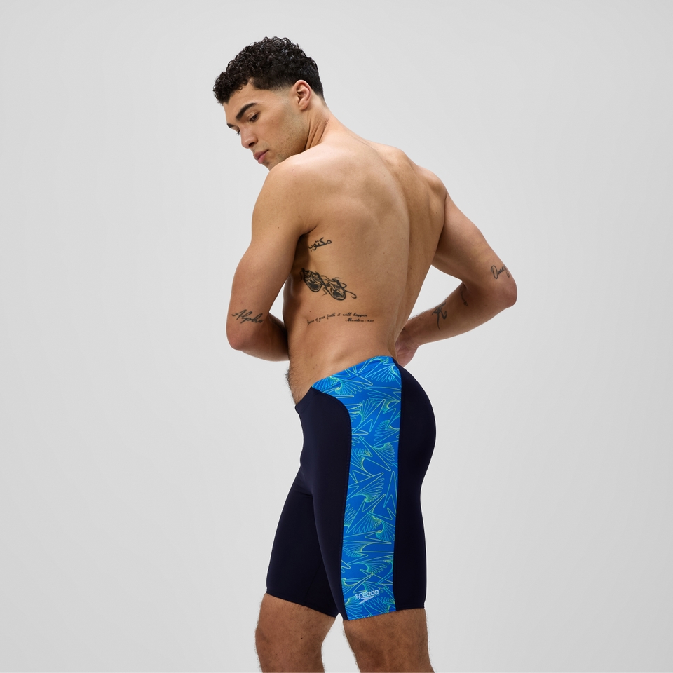 Herren Hyperboom Panel Schwimmhose Marineblau/Blau