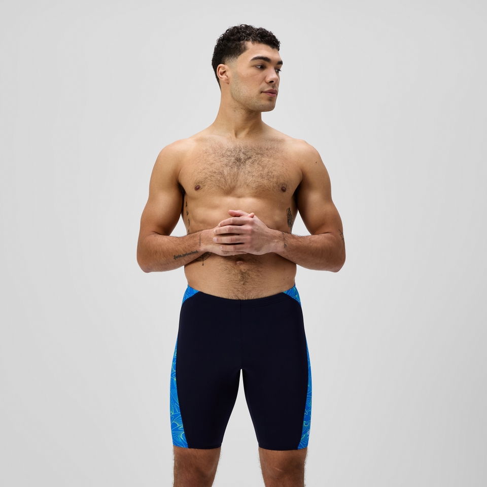 Herren Hyperboom Panel Schwimmhose Marineblau/Blau