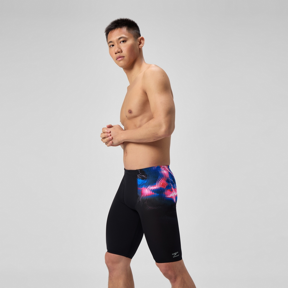Herren Club Training Schwimmhose mit Print Schwarz