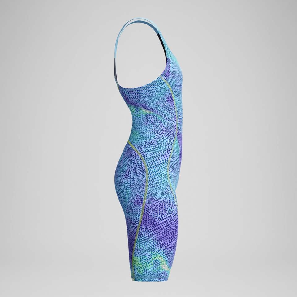 Female Fastskin HyperSpark Openback Kneeskin Blue/Purple