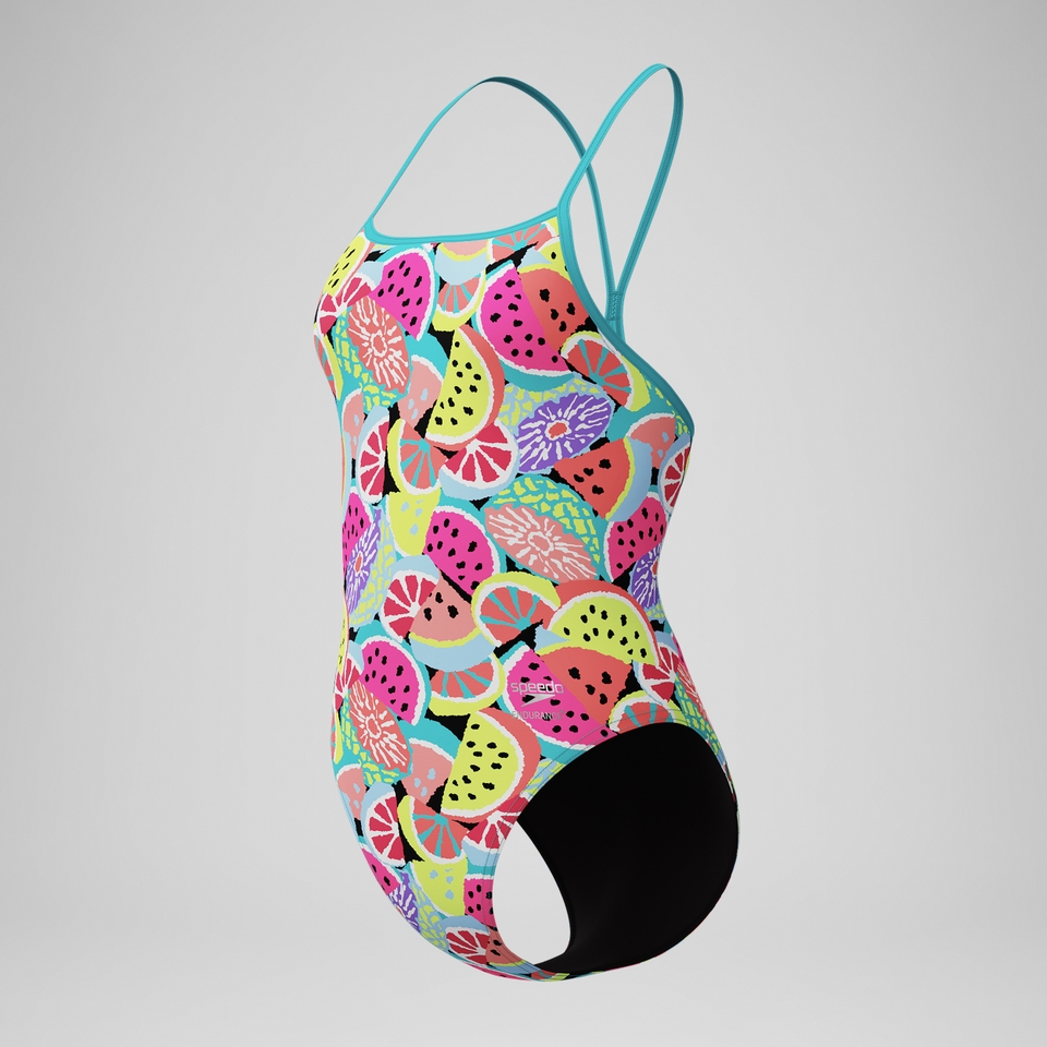 Women's Club Training Printed Turnback Swimsuit Green