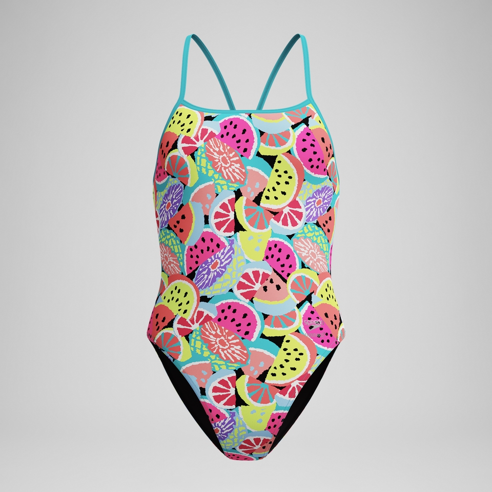 Women's Club Training Printed Turnback Swimsuit Green